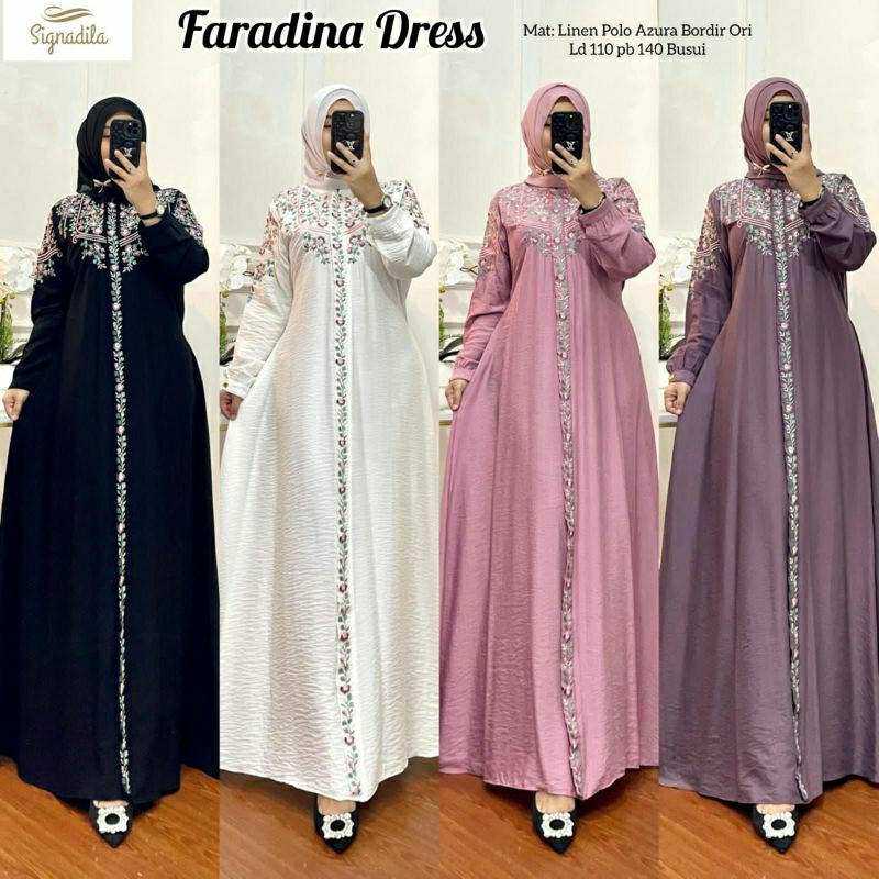 FARADINA DRESS // GAMIS BORDIR NEW VARIAN // SIGNADILA