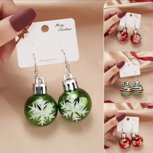 Anting Bola Natal Aksesoris lucu untuk Christmast earring accessories 2.5cm