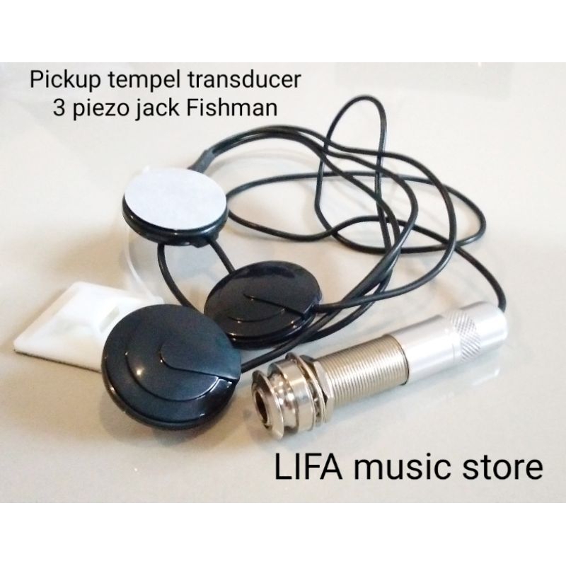 Pickup tempel transducer 3 piezo jack Model Fishman