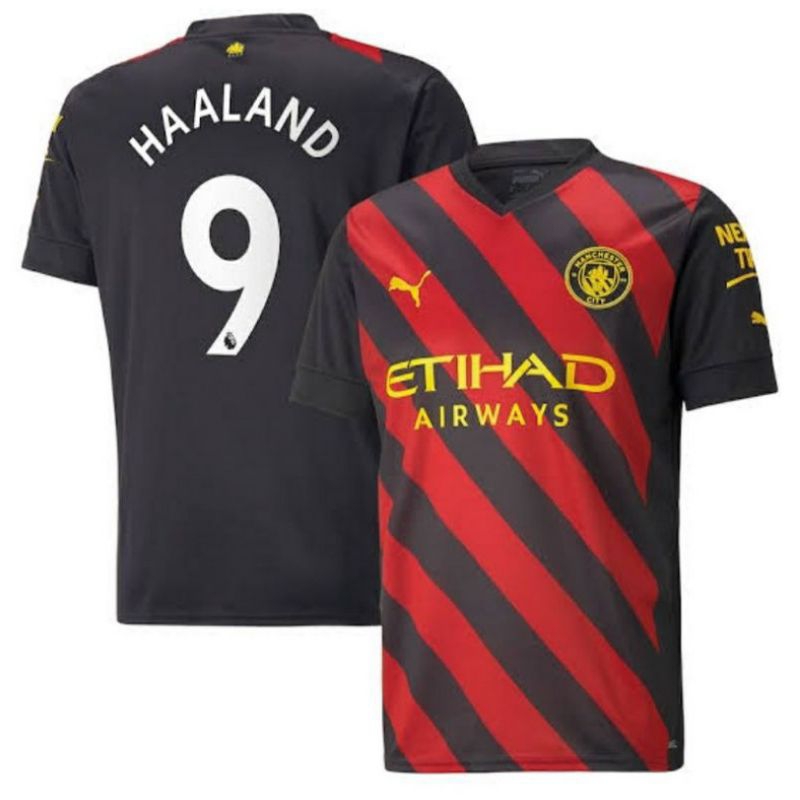 Jersey Kaos Bola Anak Haaland Mancity Away Terbaru 2023