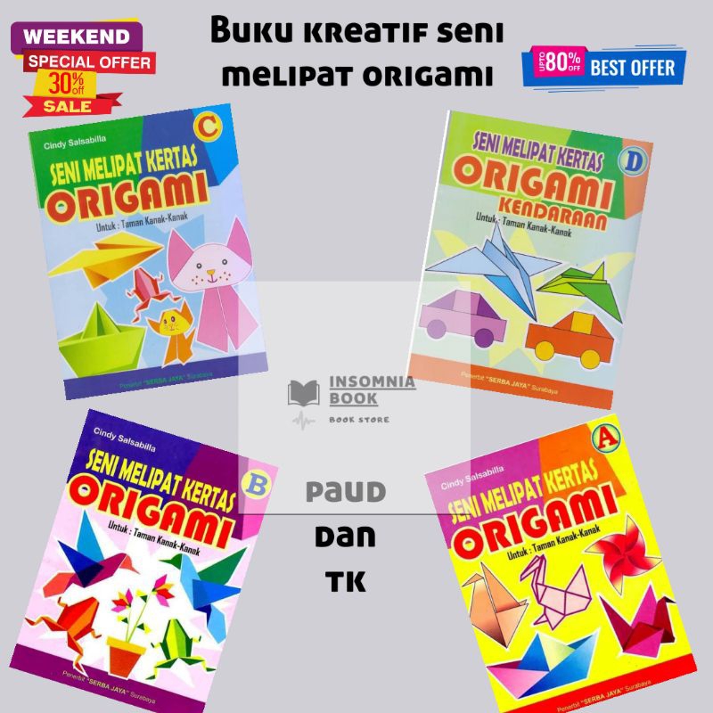 

Buku seni melipat kertas ORIGAMI anak anak