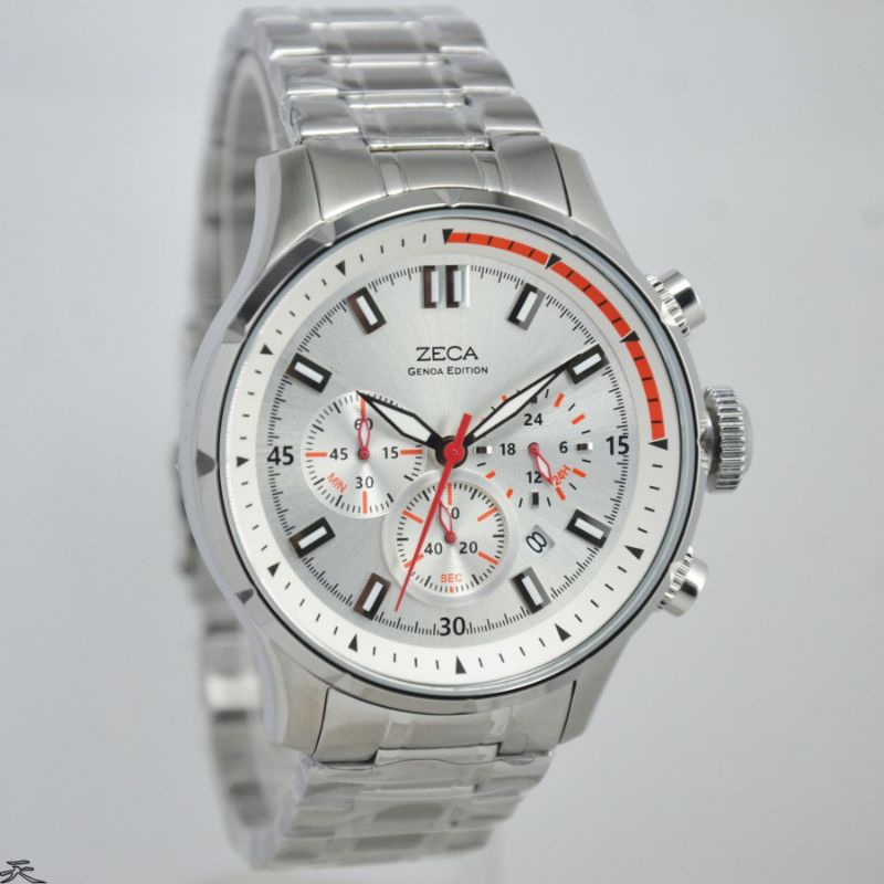 JAM TANGAN PRIA ZECA 297M.S.C.S1 CHRONOGRAPH ORIGINAL STAINLESS STEEL