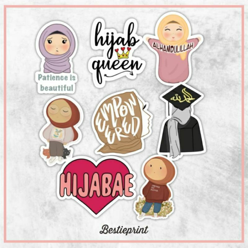 

Sticker Hijab Cute Aesthetic Sticker HP/Laptop Sticker Tumblr Hijab Murah Die Cut/Sticker Cewek-Stiker Gift