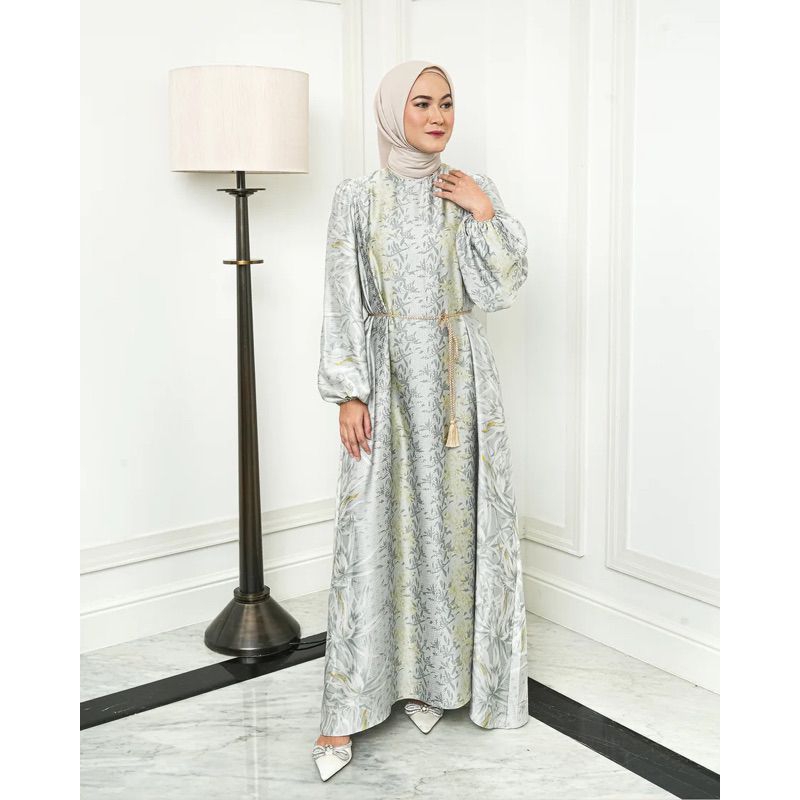 dress Meutia warna grey by geulis