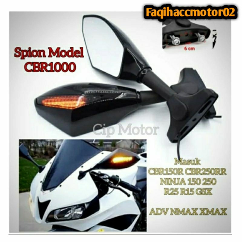 Spion CB1000 CBR1000 Spion Fairing Lampu CBR R15 R25 Gsx Ninja Nmax Aerox Adv Xmax