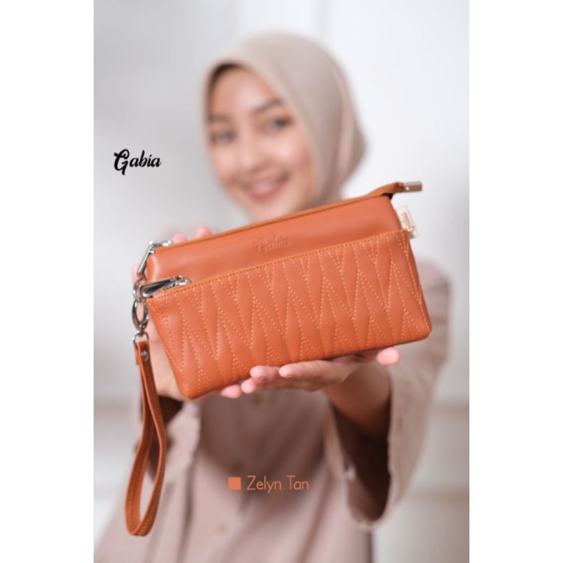 Dompet Zelyn By Gabia Dompet Wanita 2 Resleting Bordir Anti Air