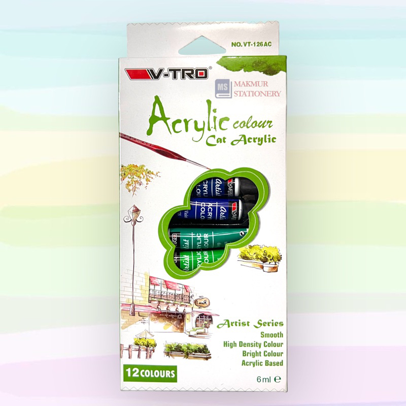 

Cat Acrylic V-TRO 12 Warna (Set)
