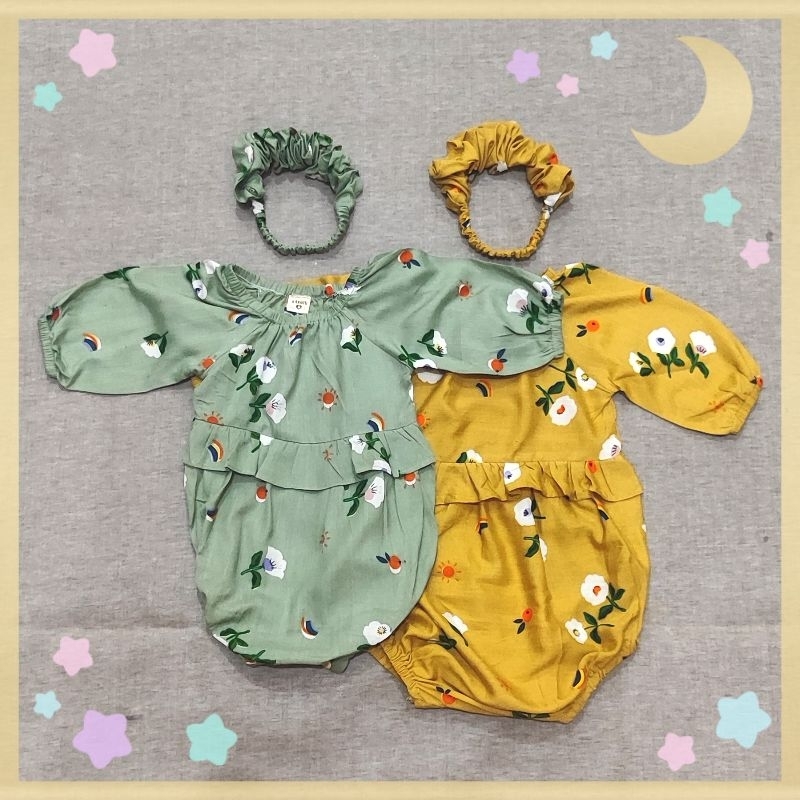 Romper Bayi Perempuan &quot;Millie Baby Romper&quot; Baju Bayi Rayon Adem