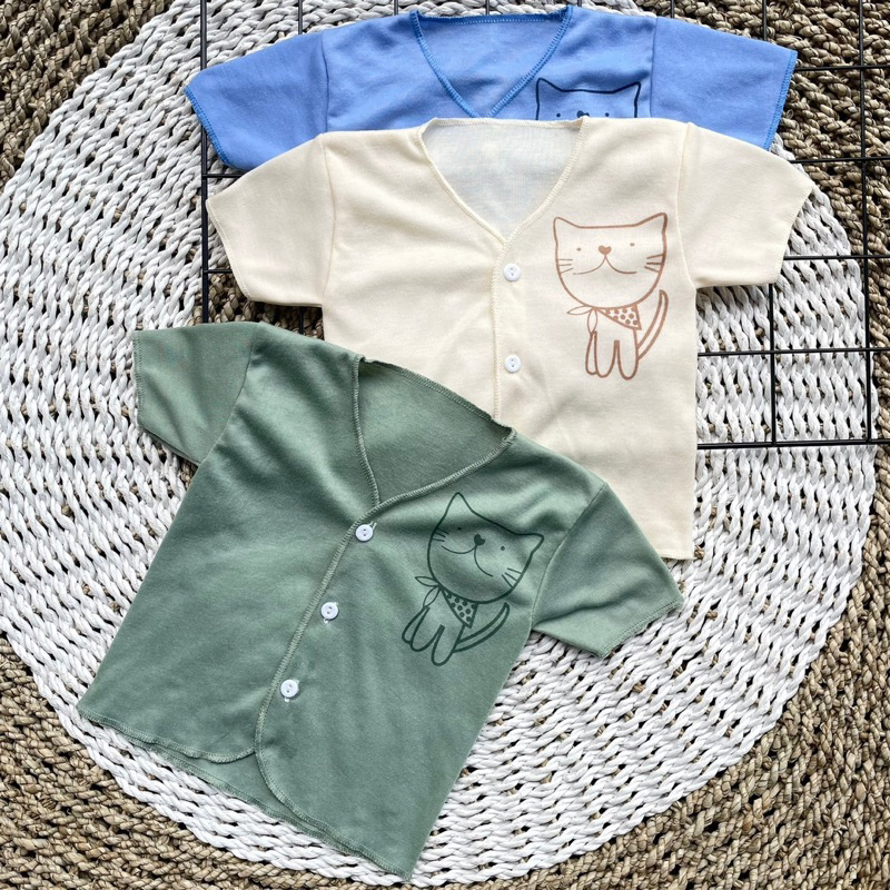 3 PCS Baju Lengan Pendek Bayi Bayi Atasan Bayi Baju Newborn Baju Bayi Baru Lahir Gift Bayi Hadiah Lahiran Bayi baju bayi lengan Pendek ASYAM BABY