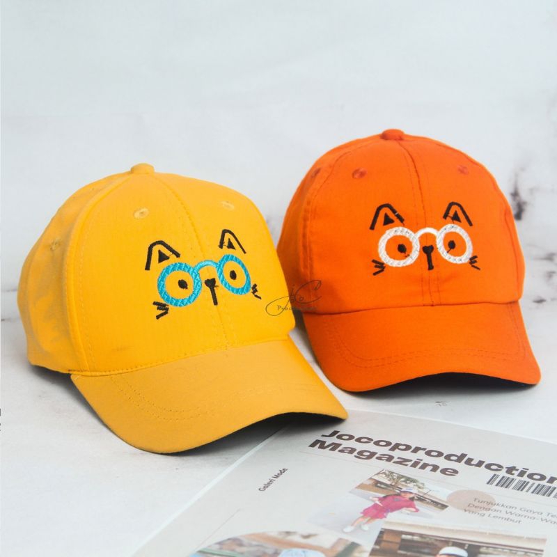 TOPI BASEBALL ANAK KARAKTER KUCING/TOPI ANAK LAKI LAKI DAN PEREMPUAN