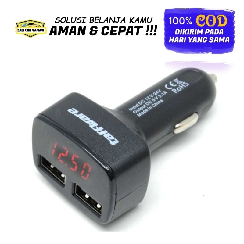 CHARGER MOBIL INDIKATOR VOLTASE AKI