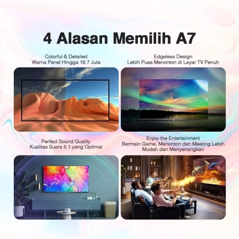 TCL 32A7 Smart TV 32 Inch Android 11 Garansi Resmi