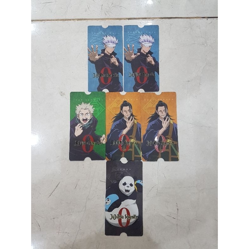 [CLEARANCE SALE] Jujutsu Kaisen 0 x CGV Collectible Ticket Tiket Gojo Satoru Inumaki Toge Suguru Get