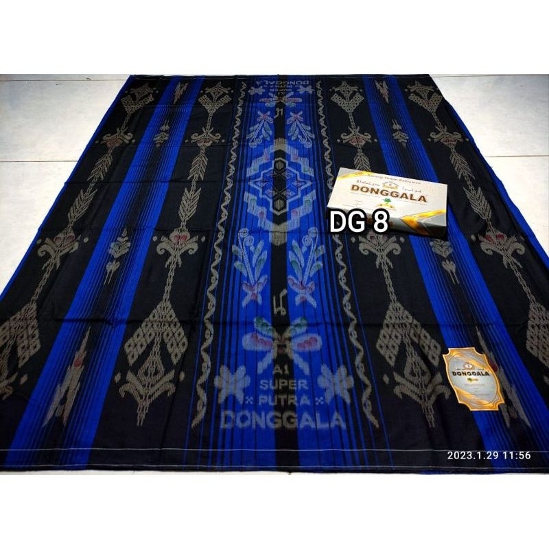 SARUNG DONGGALA MOTIF  KHUSUS  HITAM GRADIASI ORIGINAL (TERBARU TERMURAH )