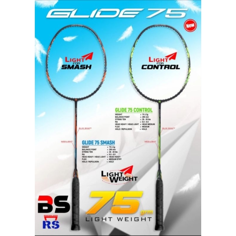 Raket Badminton RS Glide 75 Control Smash 100% Original