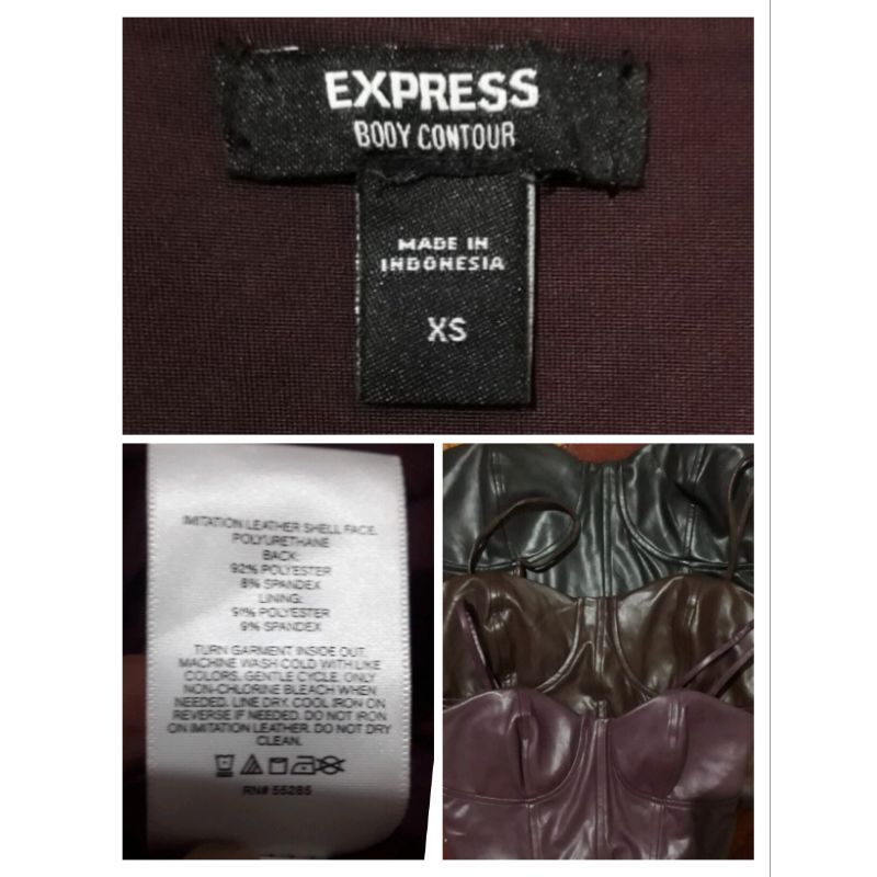Bra Kulit Tanktop Kamisol Leather Synthetic