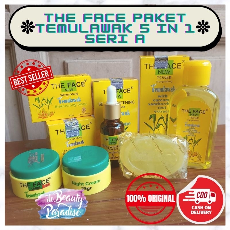 ⛱️DBP⛱️ [BPOM][100%Original] Paket Cream The Face Temulawak 5 in 1 Seri A
