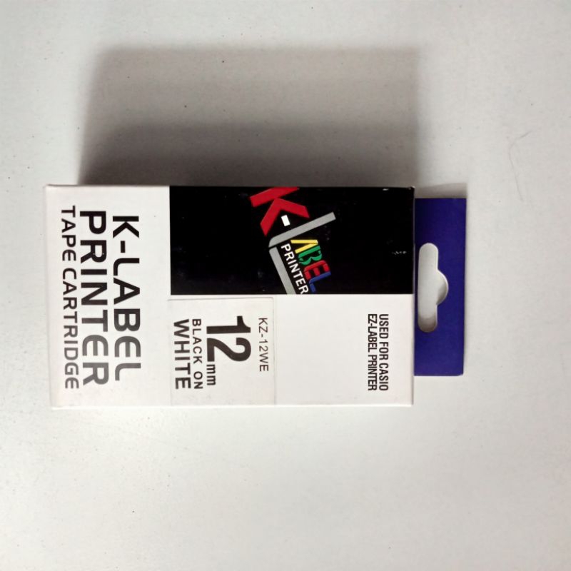 

K-Label printer cartridgr KZ-12WE 12mm Black on white