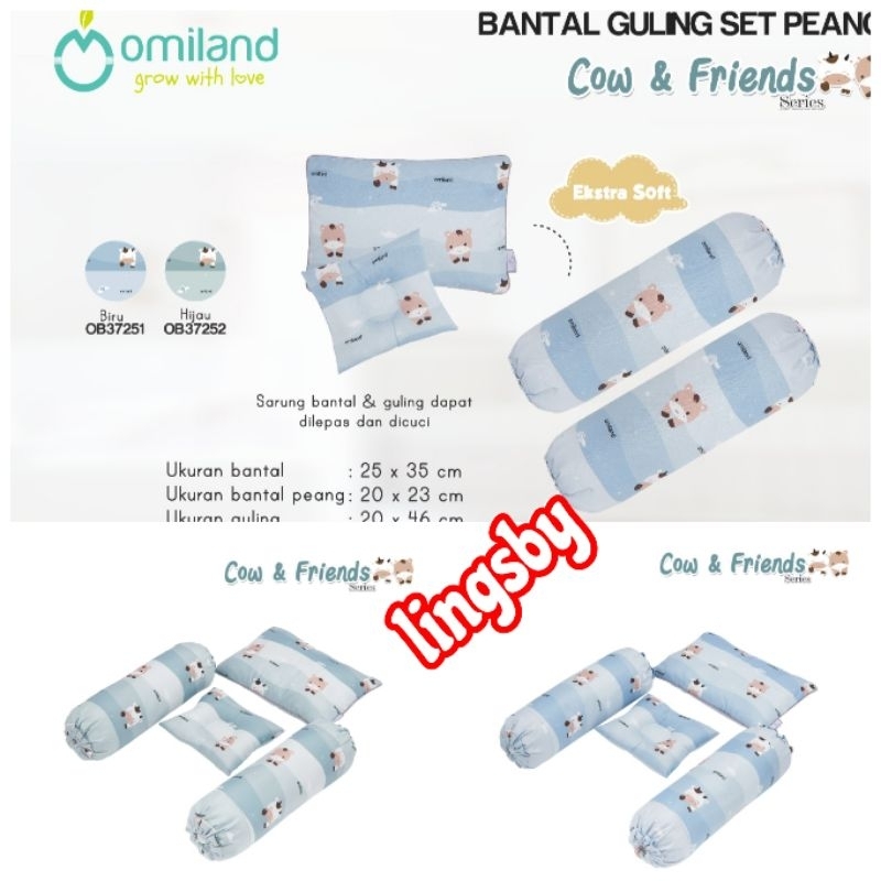 Omiland bantal guling bayi cow and friend series