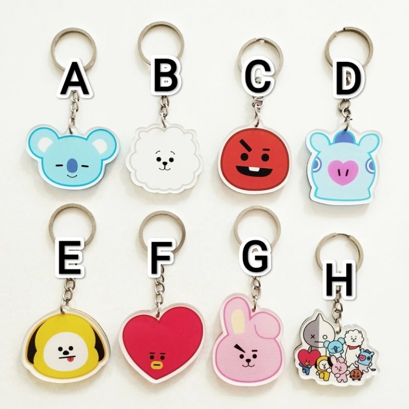 Keychain Kpop BT21 Koya RJ Shooky Mang Chimmy Tata Cooky Gantungan Kunci Ganci Akrilik Merchandise
