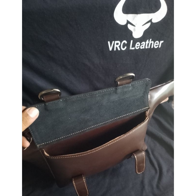 Tas Waistbag Classic Pria Kulit Sapi Asli Original