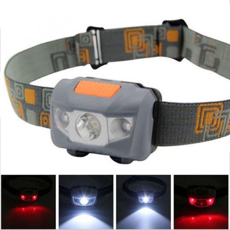 Headlamp Flashlight Waterproof IPX-6 - Lampu LED Senter Kepala - Lampu Helm LED