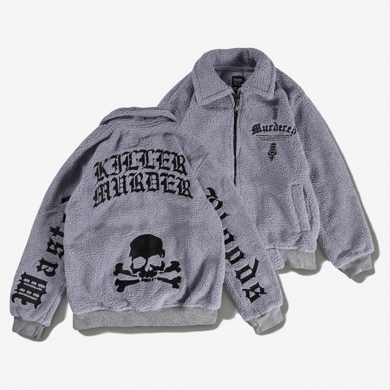 [N01166] Jaket Sherpa Distro Motif // MURDERED