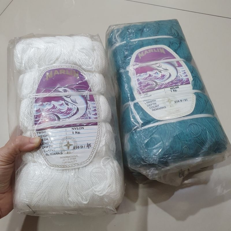 SENAR NYLON MARLIN N0. 3 S/D 90 HITAM PUTIH HIJAU COKLAT DIJUAL PER PACK