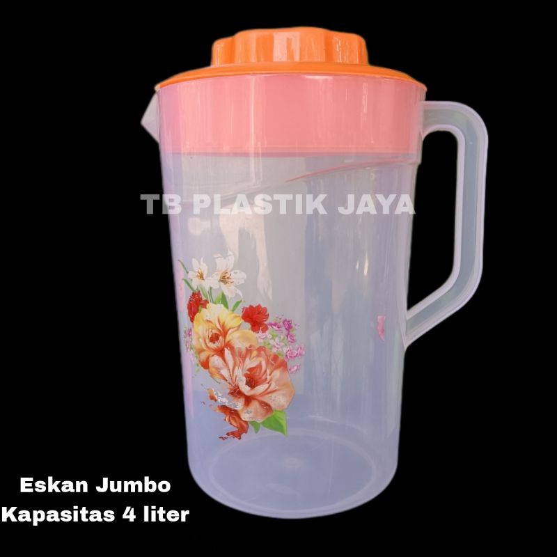 Eskan Jumbo Kapasitas 4 liter Eskan Water Jug Teko Plastik Kendi Air