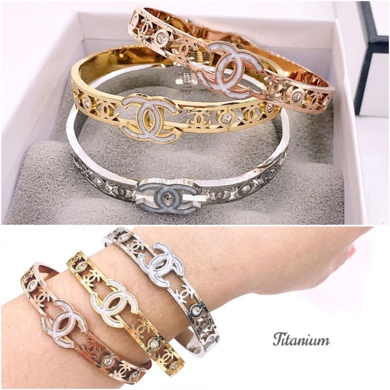 Gelang Titanium asli Premium Quality Anti karat anti alergi Stainless steel ori Gt010