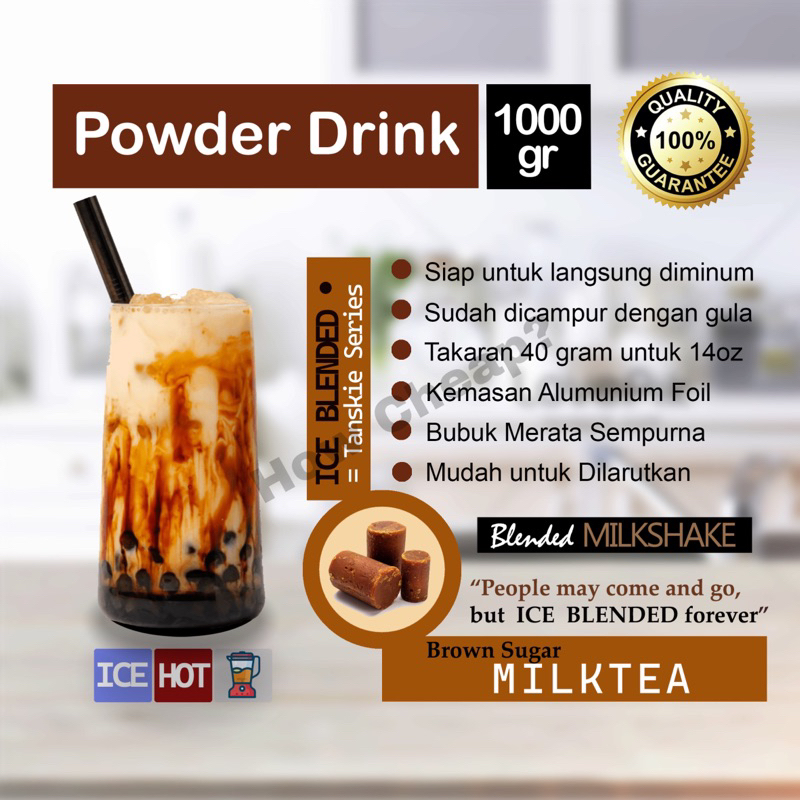 Brown Sugar Milktea Bubuk 1kg [Ready to Drink] #025