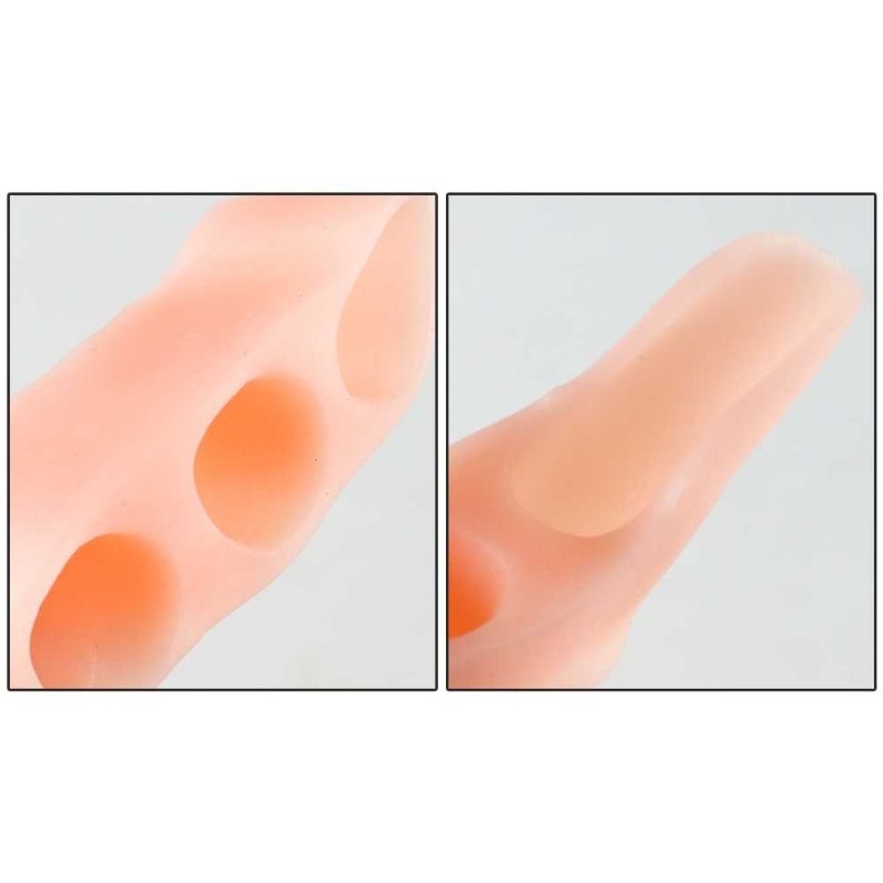 SUMIFUN Pemisah Jari Kaki Bunion Three Hole Pinky Toe Separator 2 PCS - C1603