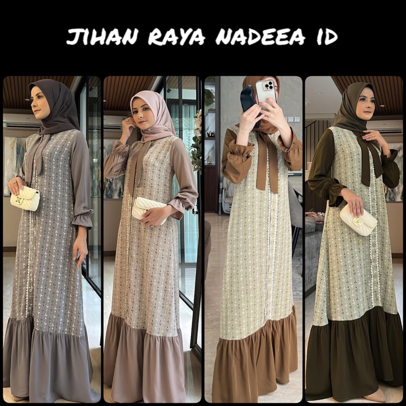 ❗️100% ORI - BISA COD❗️ JIHAN RAYA DRESS NADEEA ID