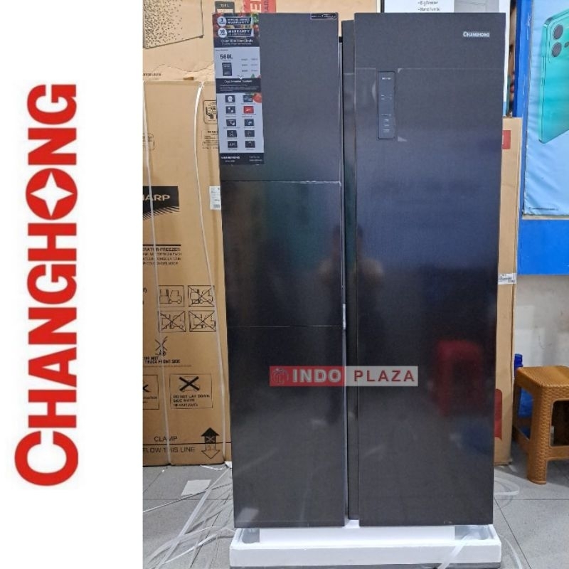 KULKAS CHANGHONG SIDE BY SIDE FSS-680NIB INVERTER 560 Liter