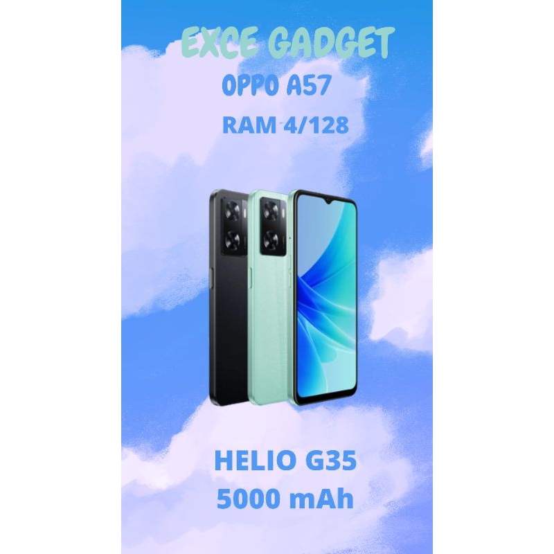 OPPO A57 RAM 4 + 4  ROM 128 Super VOOC 33 W GARANSI RESMI