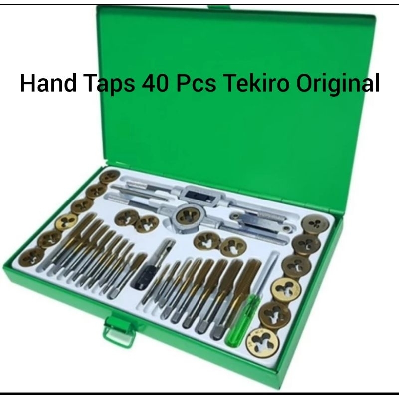 Tekiro Hand Tap Taps and Die Dies Senai Drat Set Tekiro 40 pcs