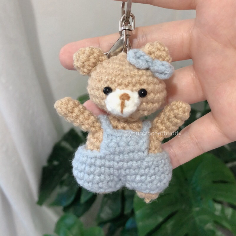 Crochet Teddy Bear Keychain