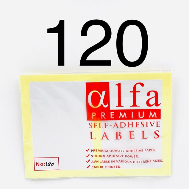 

Stiker Sticker Label Nama Undangan Harga Alfa No 120 / 78 mm x 118 mm