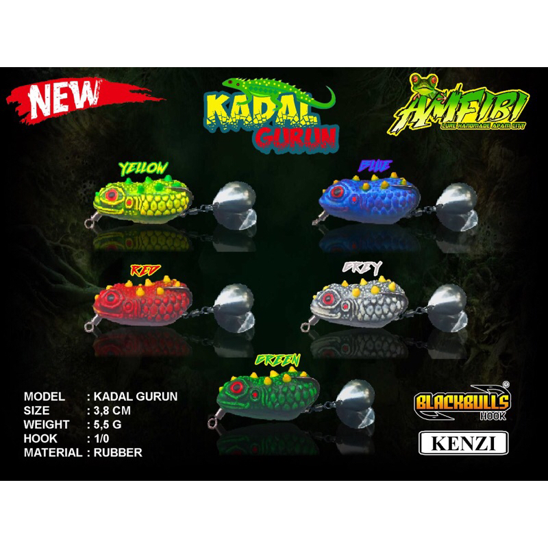 Kadal gurun 3D by Amfibi Lure COD umpan pancing umpan mancing gabus soft frog lure