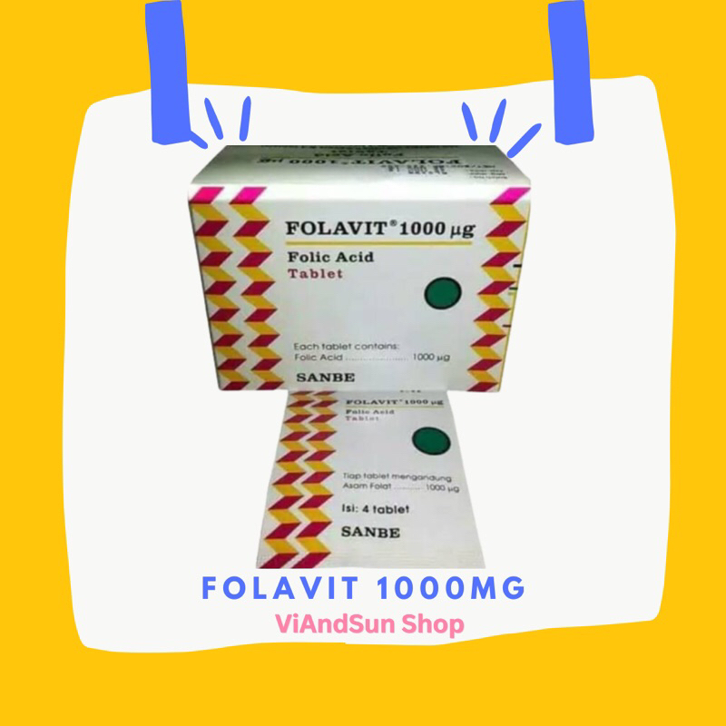 Folavit 1000 - Folic Acid - Tablet - Sanbe