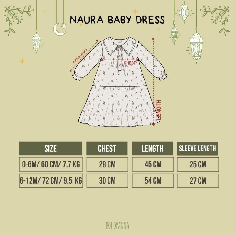 Bohopanna Raya Collection  Naura Set/Set Muslim Anak Cewek