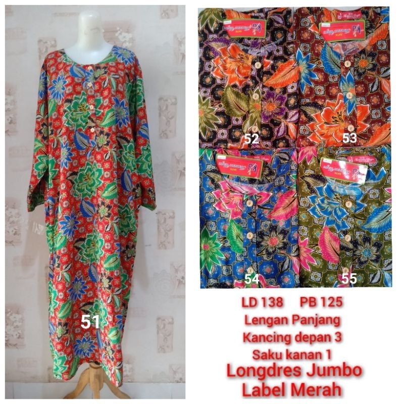 longdres Jumbo LD 135-140  Kencana Ungu Label Merah