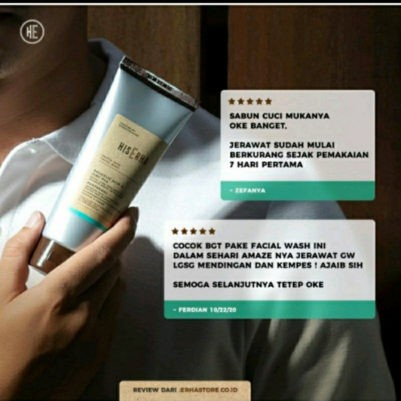 HIS ERHA Gentle Acne Facial Wash 100gr - Sabun Cuci Muka Kulit Berjerwat