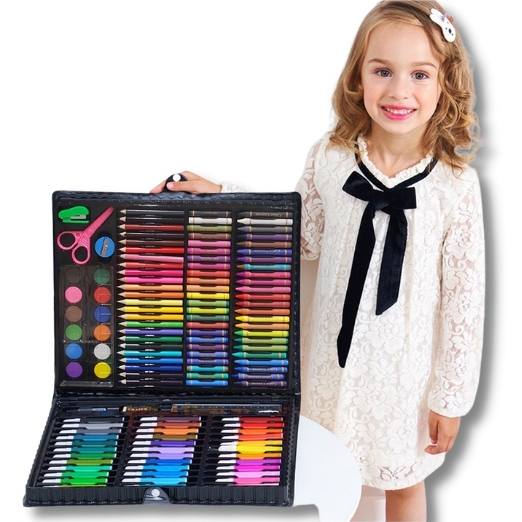 

Crayon Set 150 Pcs 208 Pcs Alat Pensil Warna / Alat Krayon Menggambar Melukis Anak