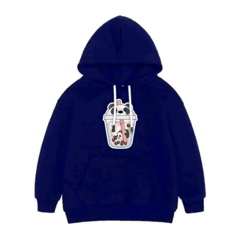 Sweater hoodie anak perempuan usia 2 - 12 tahun motif gambar boba lucu viral style cowok cewek keren