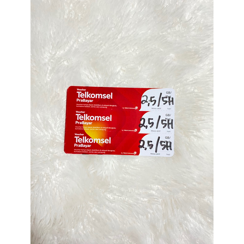 VOUCHER TELKOMSEL 2,5 GB 5 HARI *NEW*