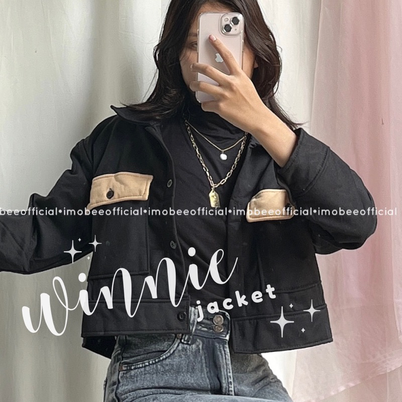 WINNIE JACKET CROP TWO TONE KOREA