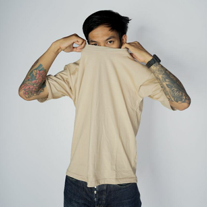 CARNYLOOKS T-SHIRT - CREAM - BAJU POLOS