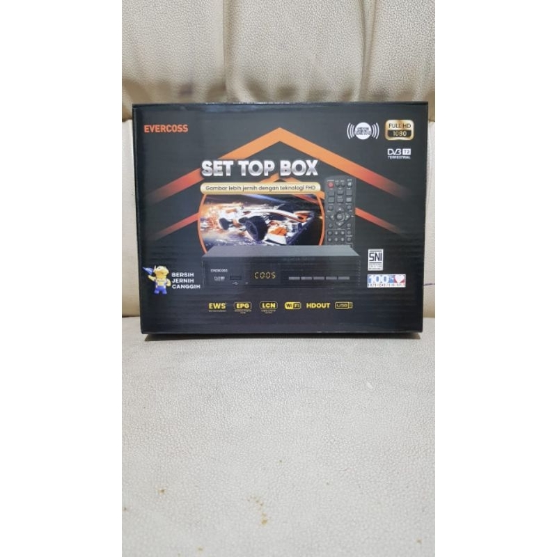 Set Top Box Evercoss Prime, Welhome Crown Wellhome STB TV digital