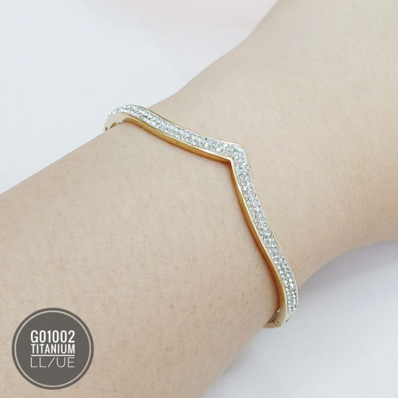 Gelang Titanium bangle fuji permata Gold G01002